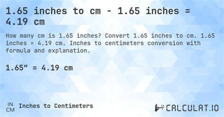 1.65 cm to inches (1.65 cm to in)