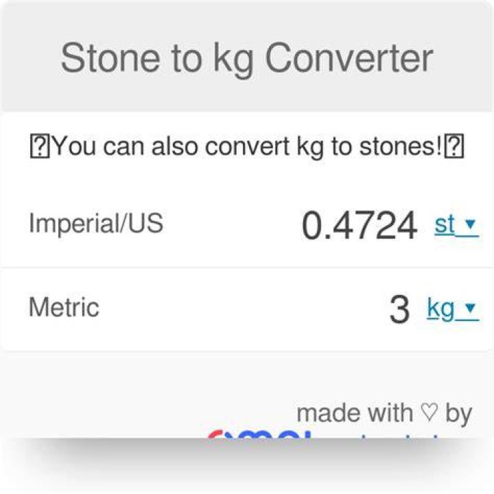 10 kg in stone