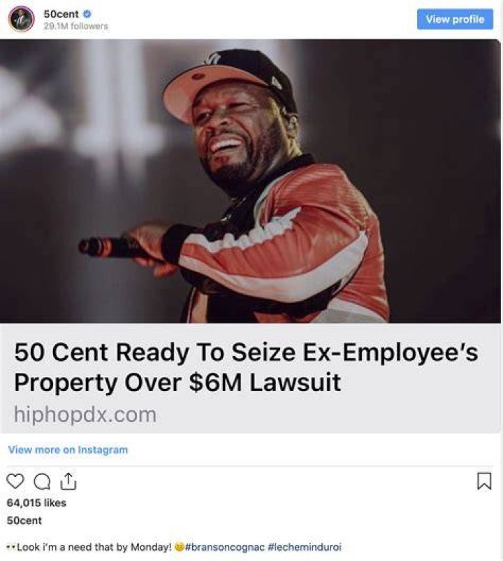50 Cent Ready To Seize Disgraced Ex-Employee’s Property Over $6M Sire Spirits Lawsuit