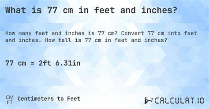 77 cm to feet 77 cm in feet