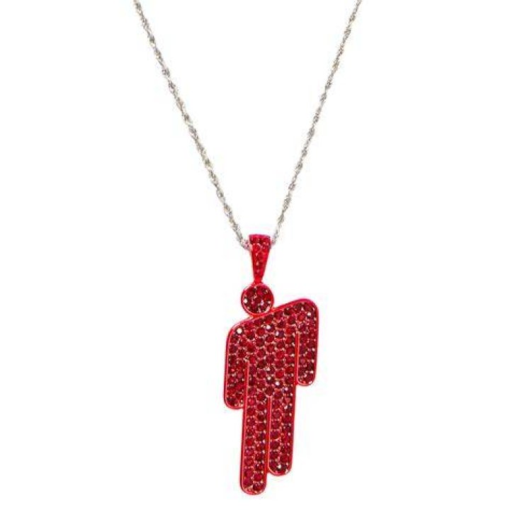 Billie Eilish Blosch logo necklace, Billie Eilish jewelry, Billie Eilish necklace