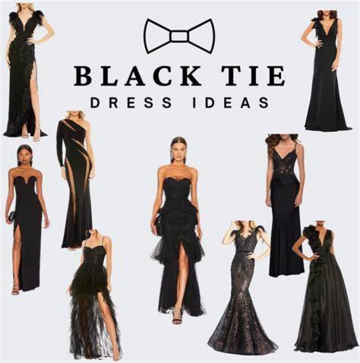black tie dress code - black tie for women