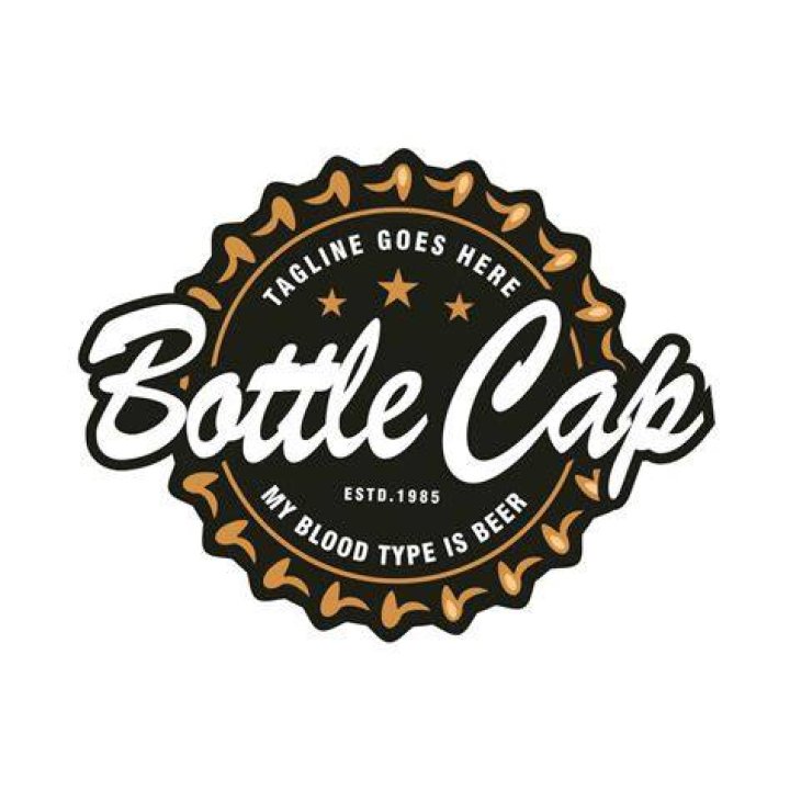 Bottle cap, Logo, Label, Emblem, Badge, Brand, 