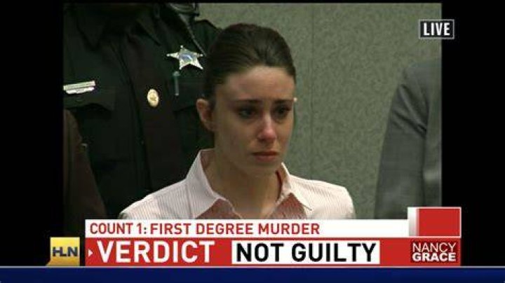 Casey Anthony as the verdict is read in her 2011 murder trial