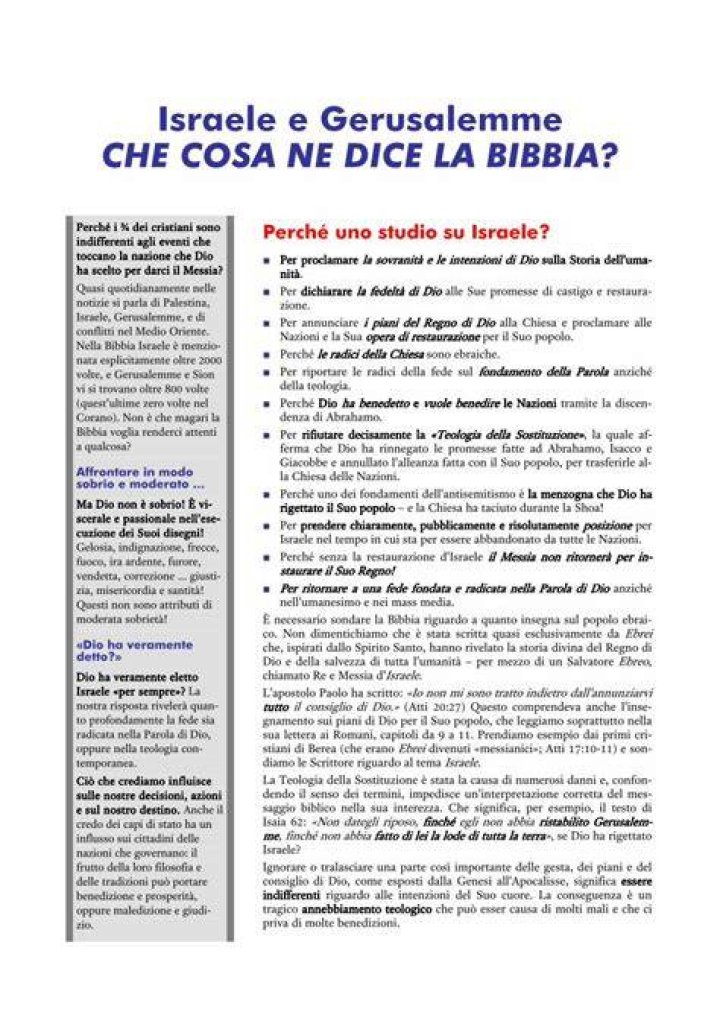che cosa dice la Bibbia?