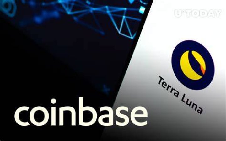 Coinbase Terra Luna on blue background.