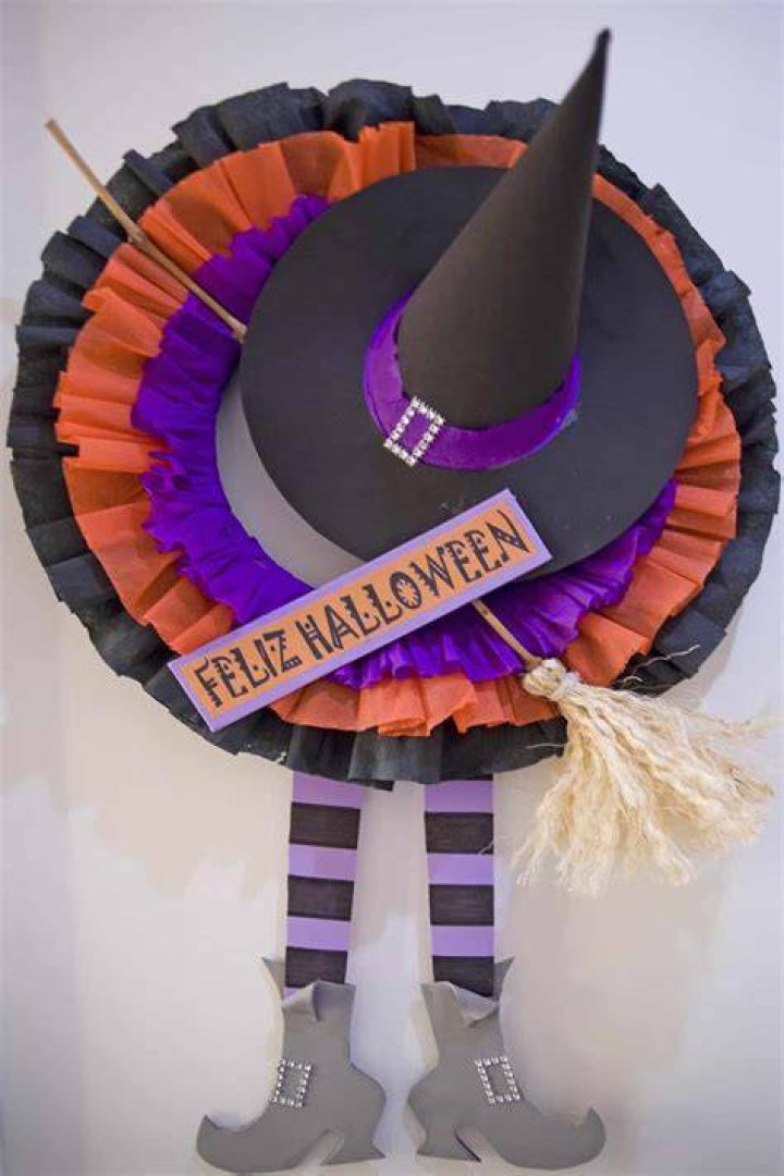 Corona de Halloween para la puerta Corona de Halloween para la puerta