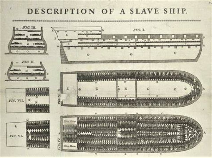 Diagram of a slave ship