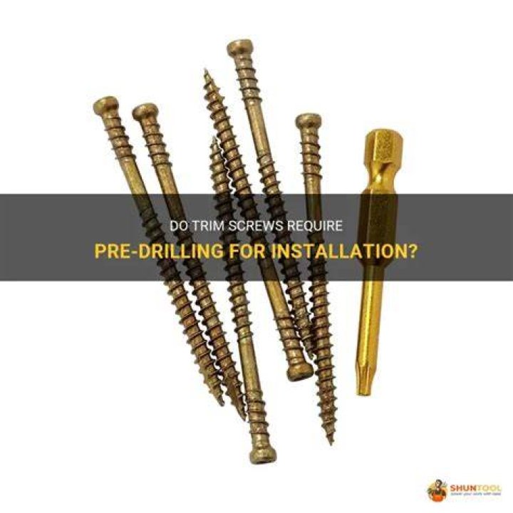 Do concrete screws require pre drilling?
