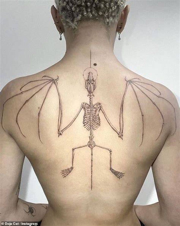 Doja Cat Unveils Huge Bat Tattoo Symbolizing ‘Death’
