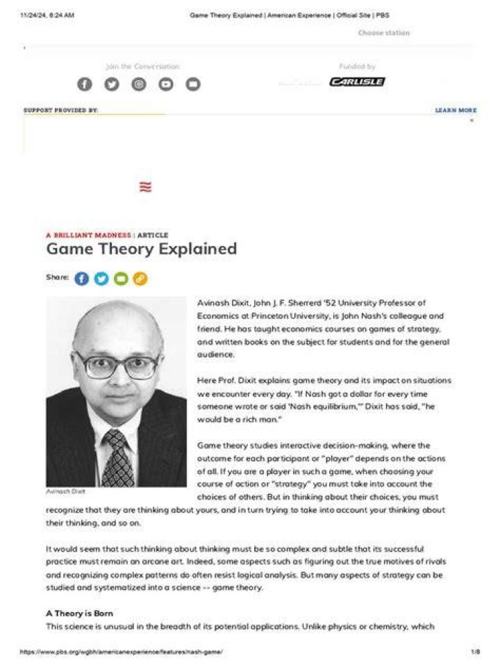 Game Theory Explained | American Experience | Official Site