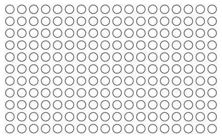 Grid with circles at the intersections of lines