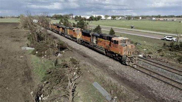 Has a tornado ever hit a train?