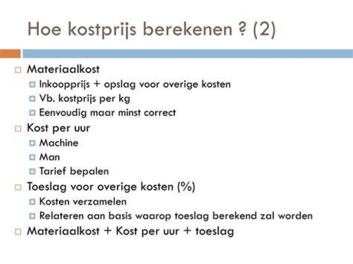 Hoe Bereken Je Kostprijs Per Product?