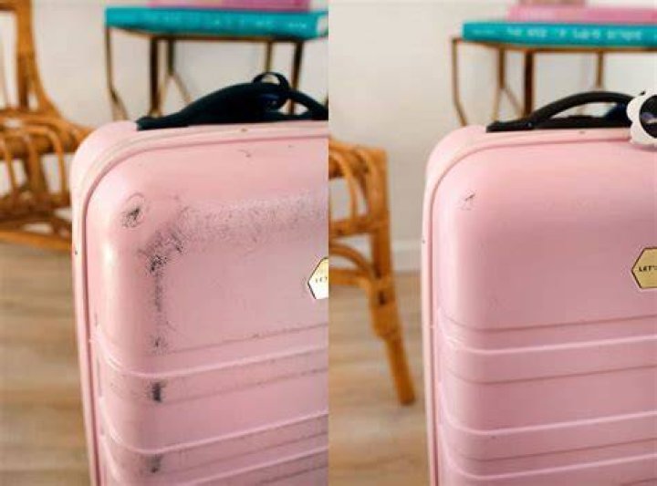 How do I get scuff marks off my suitcase?