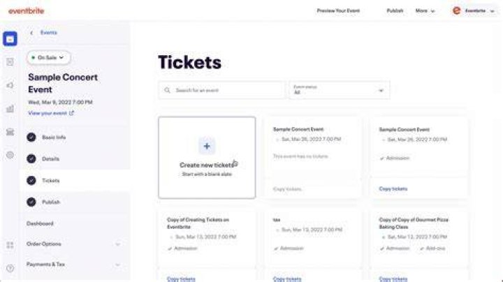 How do I make tickets on Eventbrite?