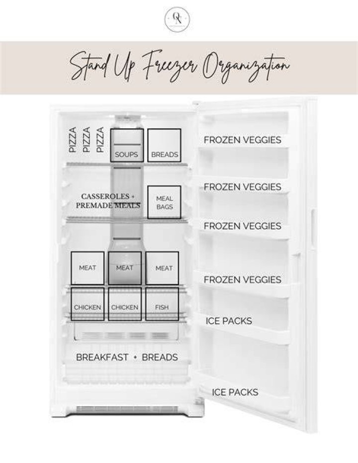 How do I organize my industrial freezer?