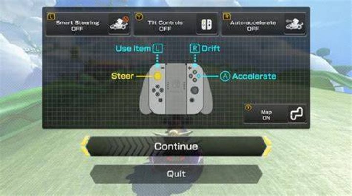 How do you change the controls on Mario Kart switch?