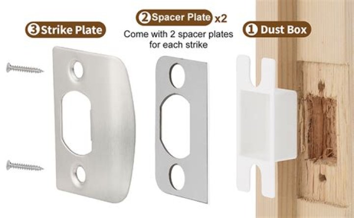 How do you cut out a strike plate on a door?