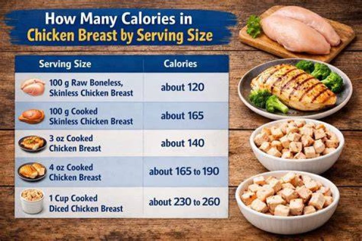 How Many Calories In A Boneless Skinless Chicken Breast One Third?