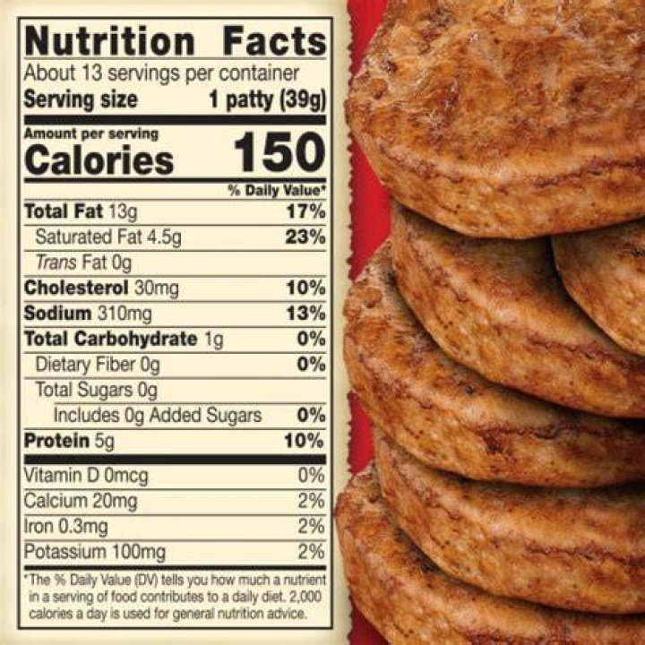 How many ounces is a sausage patty?