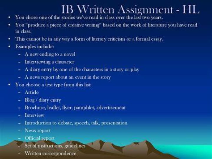 How many words is the ib written assignment?