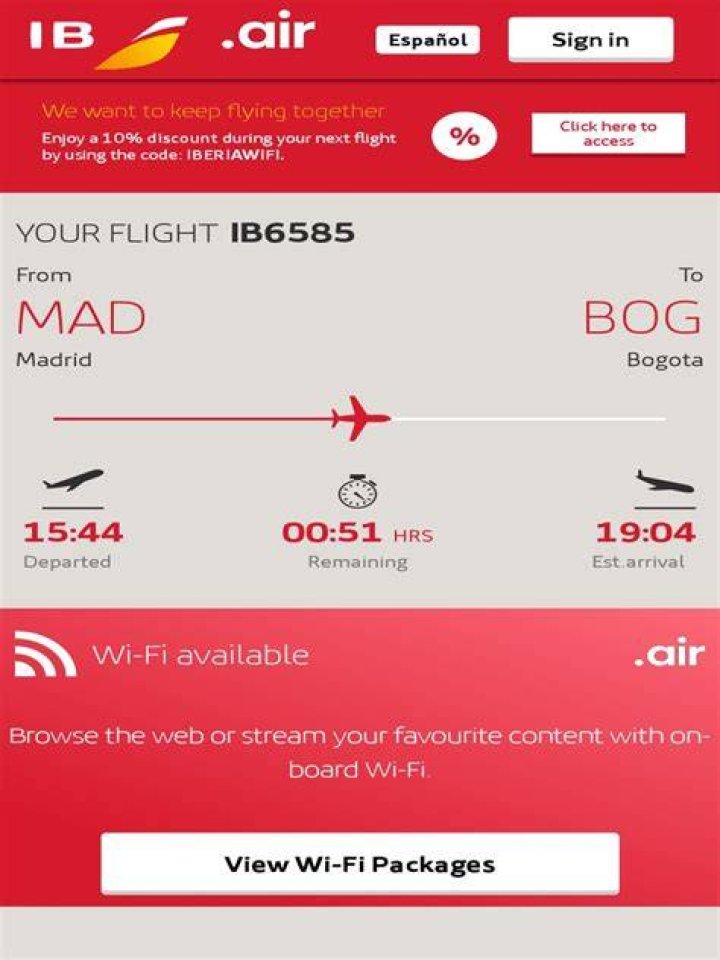 How much is Iberia Wi-Fi?