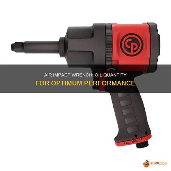 How much oil does an air impact wrench take?