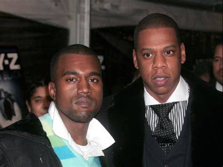 Jay-Z and Kanye West wearing collared shirts