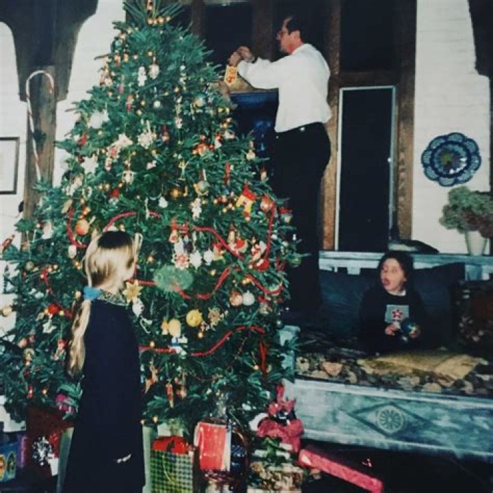 john handler decorates a christmas tree as his daughters watch john handler decorates a christmas tree as his daughters watch