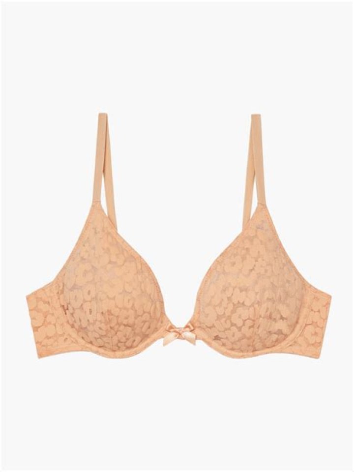 Leopard Lace Unlined Bra with X Charm Leopard Lace Unlined Bra with X Charm