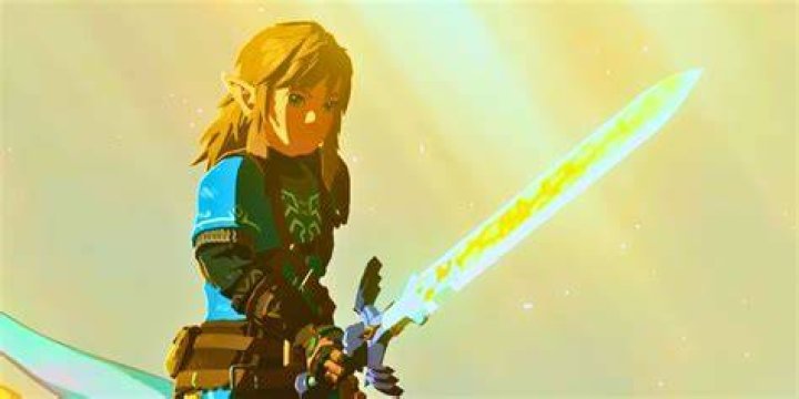 Link with the Master Sword in the Korok Forest in 'The Legend of Zelda: Breath of the Wild,' where 'BOTW' Korok Seed flowers can be found