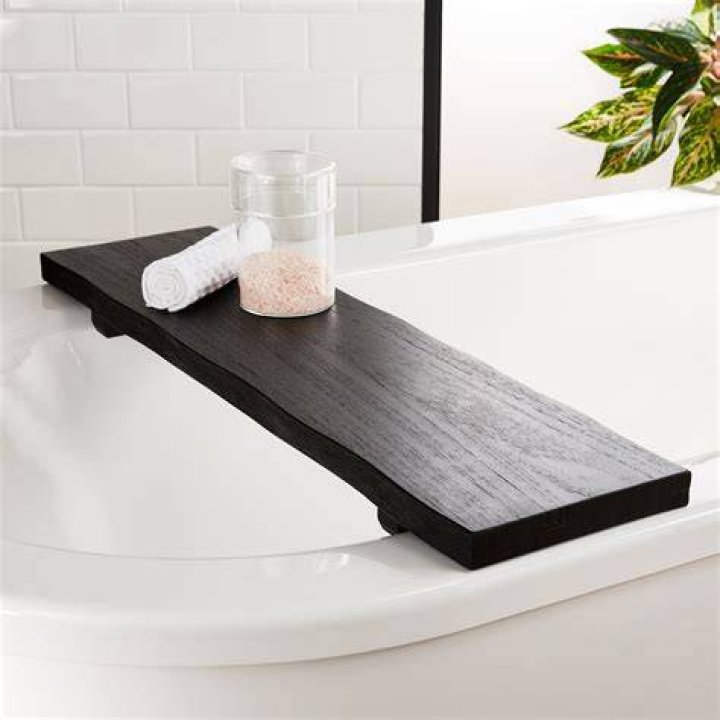 Live Edge Charred Bath Caddy Live Edge Charred Bath Caddy