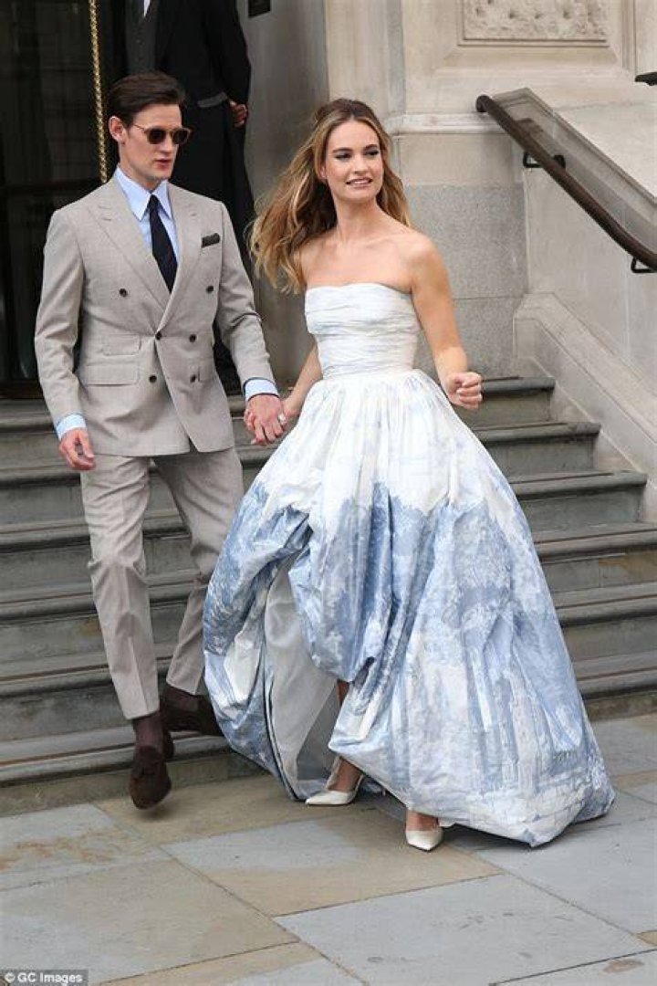 Matt Smith and Lily James kiss in New York after engagement rumours