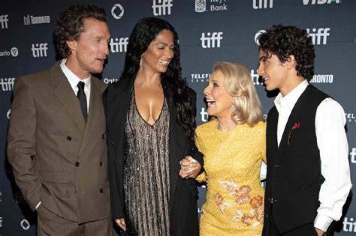 Matthew McConaughey points on stage