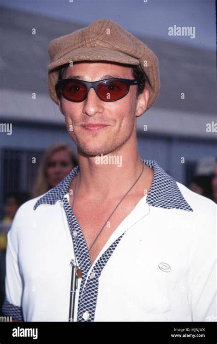 Matthew McConaughey wearing sunglasses and a beret