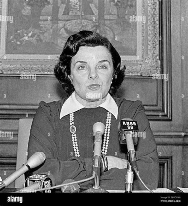 Mayor Dianne Feinstein Standing in the Middle of a Street