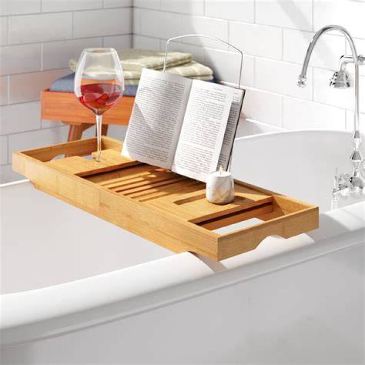 Me Time Bamboo Bath Tray Caddy Me Time Bamboo Bath Tray Caddy