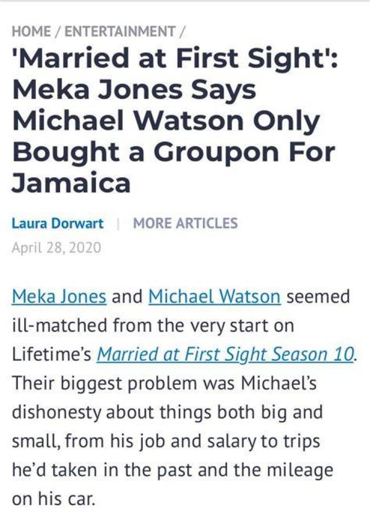Meka Jones Says Michael Watson Only Bought a Groupon For Jamaica