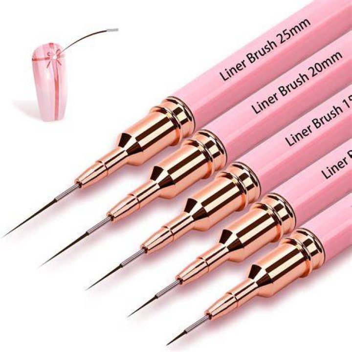 Nail Art Liner Brushes Pink Set Nail Art Liner Brushes Pink Set