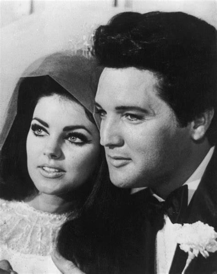 Newlyweds Elvis and Priscilla Presley board their private jet following their wedding in Las Vegas