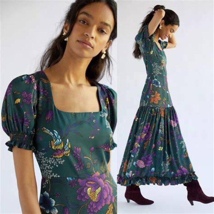 Puff-Sleeved Cloqué Dress Puff-Sleeved Cloqué Dress