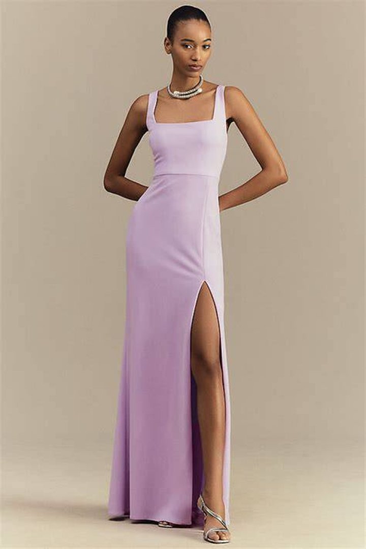 Suzi Feather-Trimmed Crepe Maxi Dress
