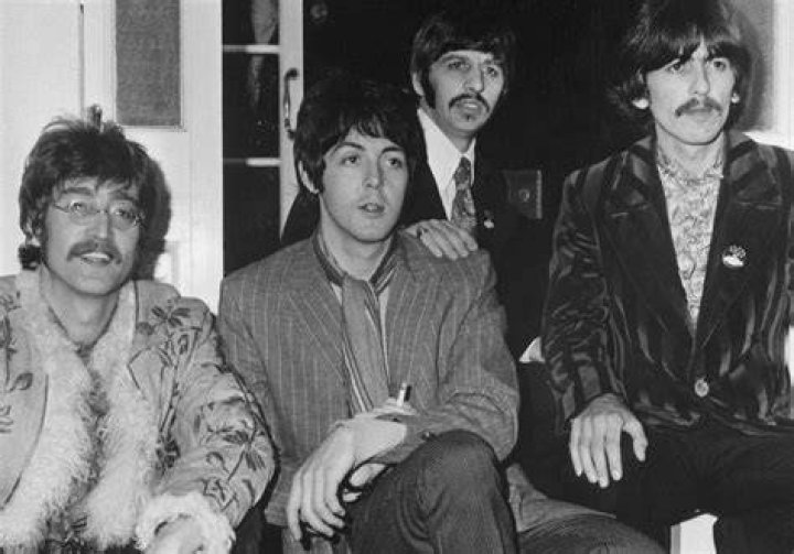 The Beatles in black-and-white during the "Come Together" era