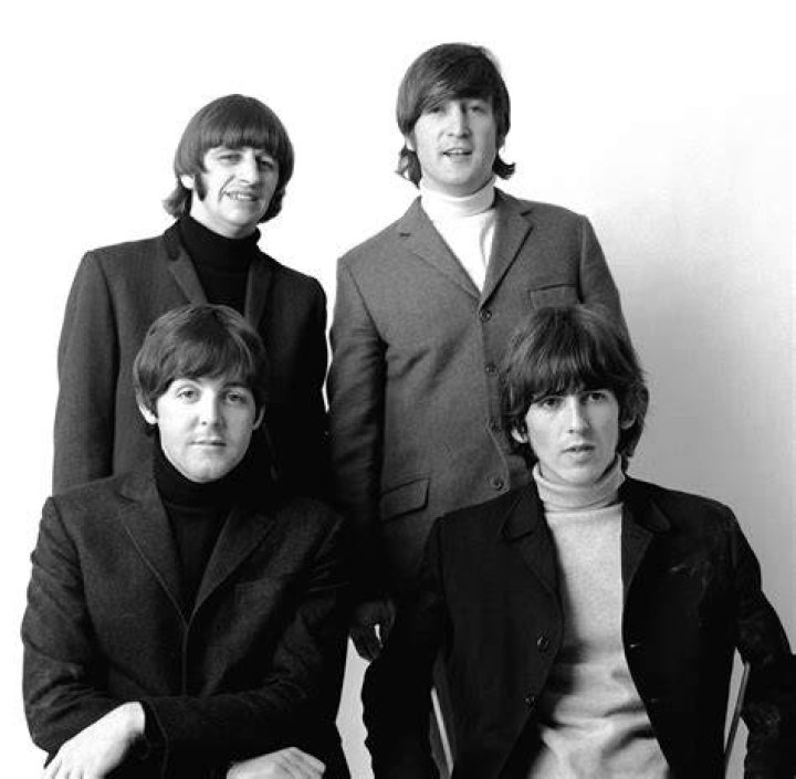 The Beatles in black-and-white