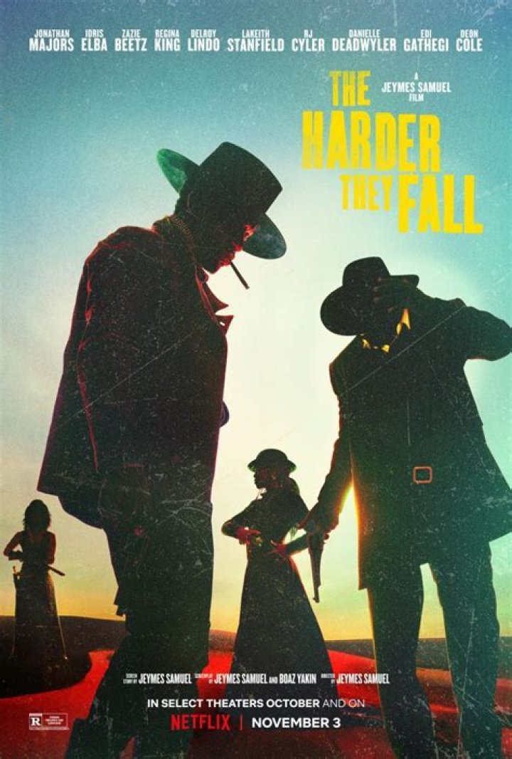 the harder they fall l to r jt holt as mary&iacute;s guard, regina king as trudy smith, zazie beetz as mary fields, justin clarke as mary&iacute;s guard in the harder they fall cr david leenetflix &copy; 2021