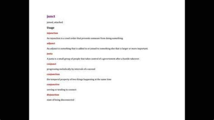 What does Junct mean?