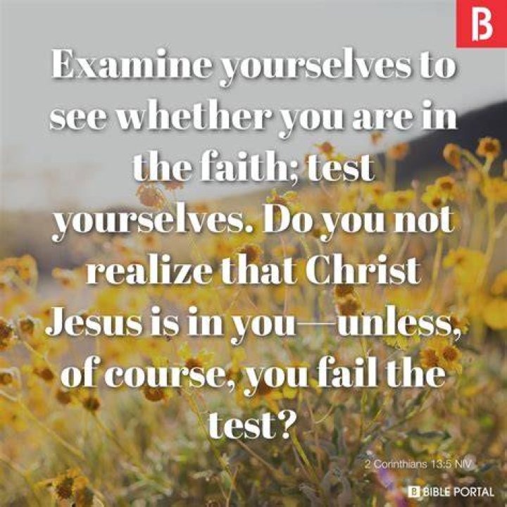 What does the Bible say about self-examination?