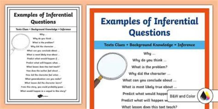 What is an example of inferential question?