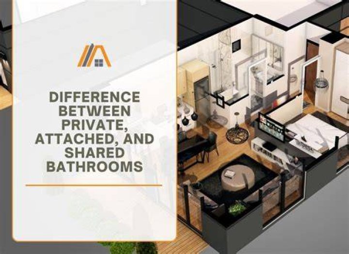 What is the difference between attached bathroom and private bathroom?